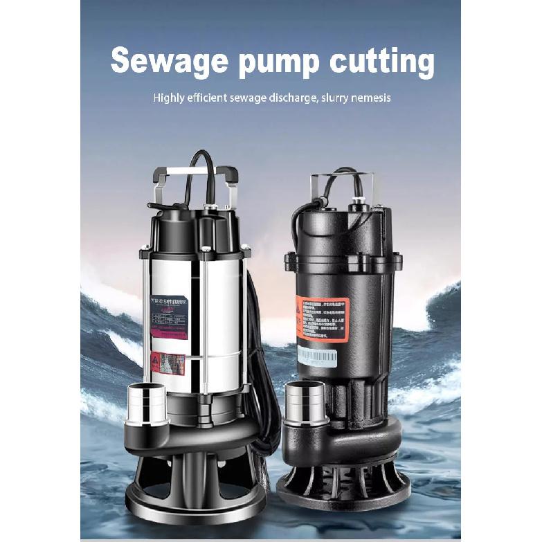 Cutting Sewage Pump  220V Feces Pumping Mud Sewage Pump Small Household Submersible Pump Septic Tank Pump Pumping Machine