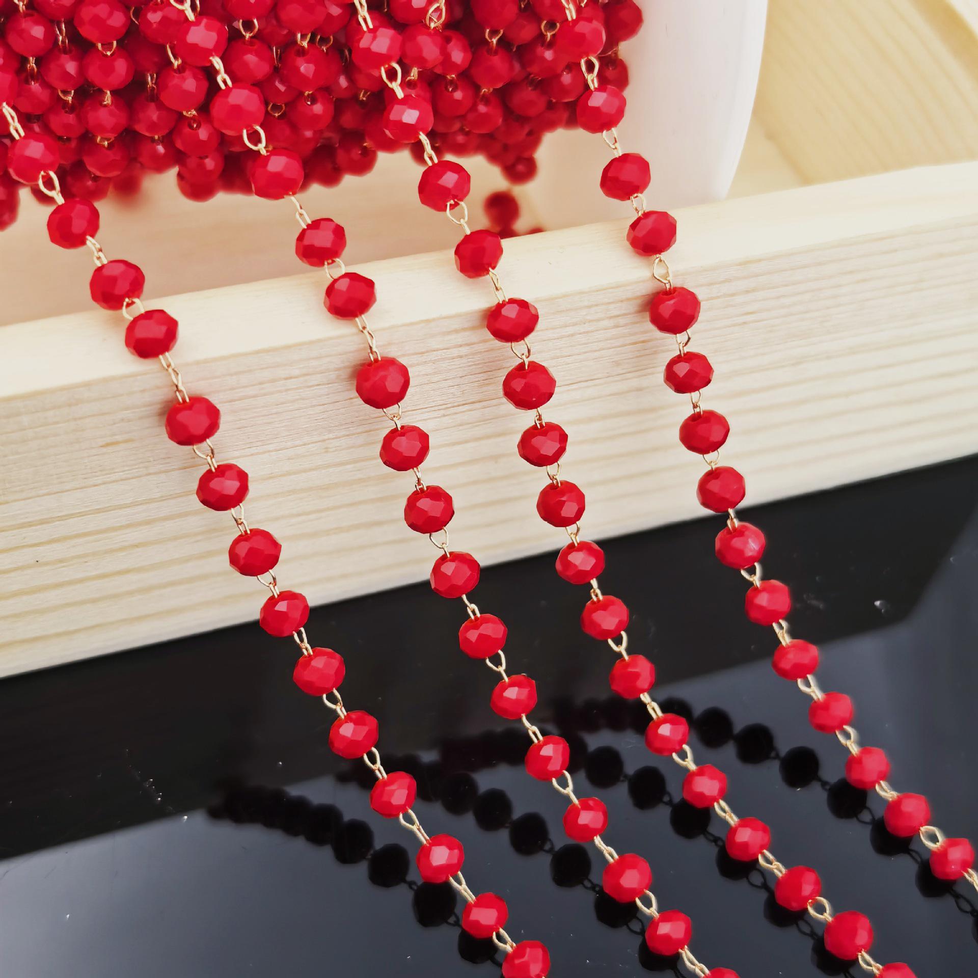 

4 мм хрустальная медная цепочка, сохраняющая цвет, для ожерелий, браслетов, шпилек и ювелирных аксессуаров своими руками 4mm