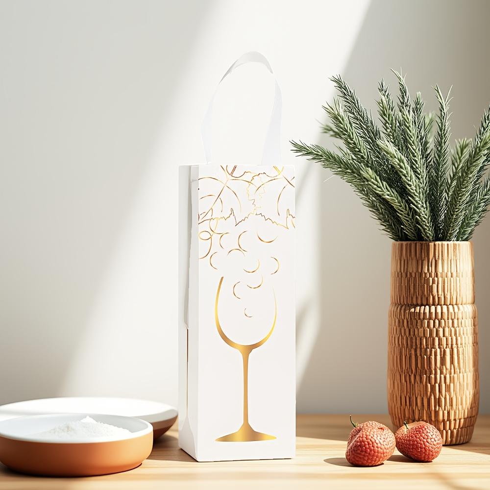 12pcs Set of Stylish Non-Woven Wine Bags, Gift Packaging Bags, Party Favor Bags, Material, Durable and Sturdy. Cup Design