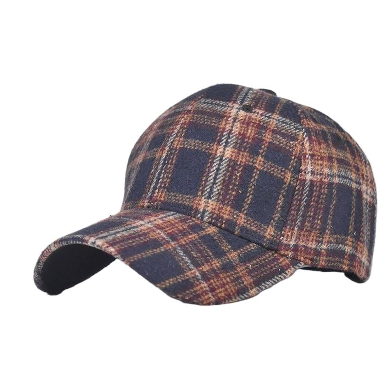 Herbst Winter Hut Herren Frühling Sommer Outdoor Sonnenschutz Visier Klassische Karierte Baseballkappe Hartschalen-Kappe Damenmütze Warme Schirmmütze