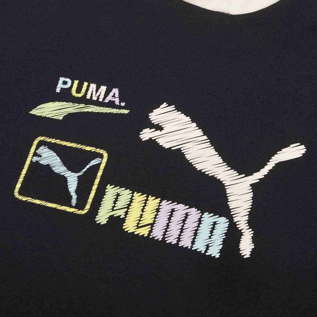 Puma Florida Colorblock Logo Drawstring Hoodie Unisex Hoodie Black 534005-01