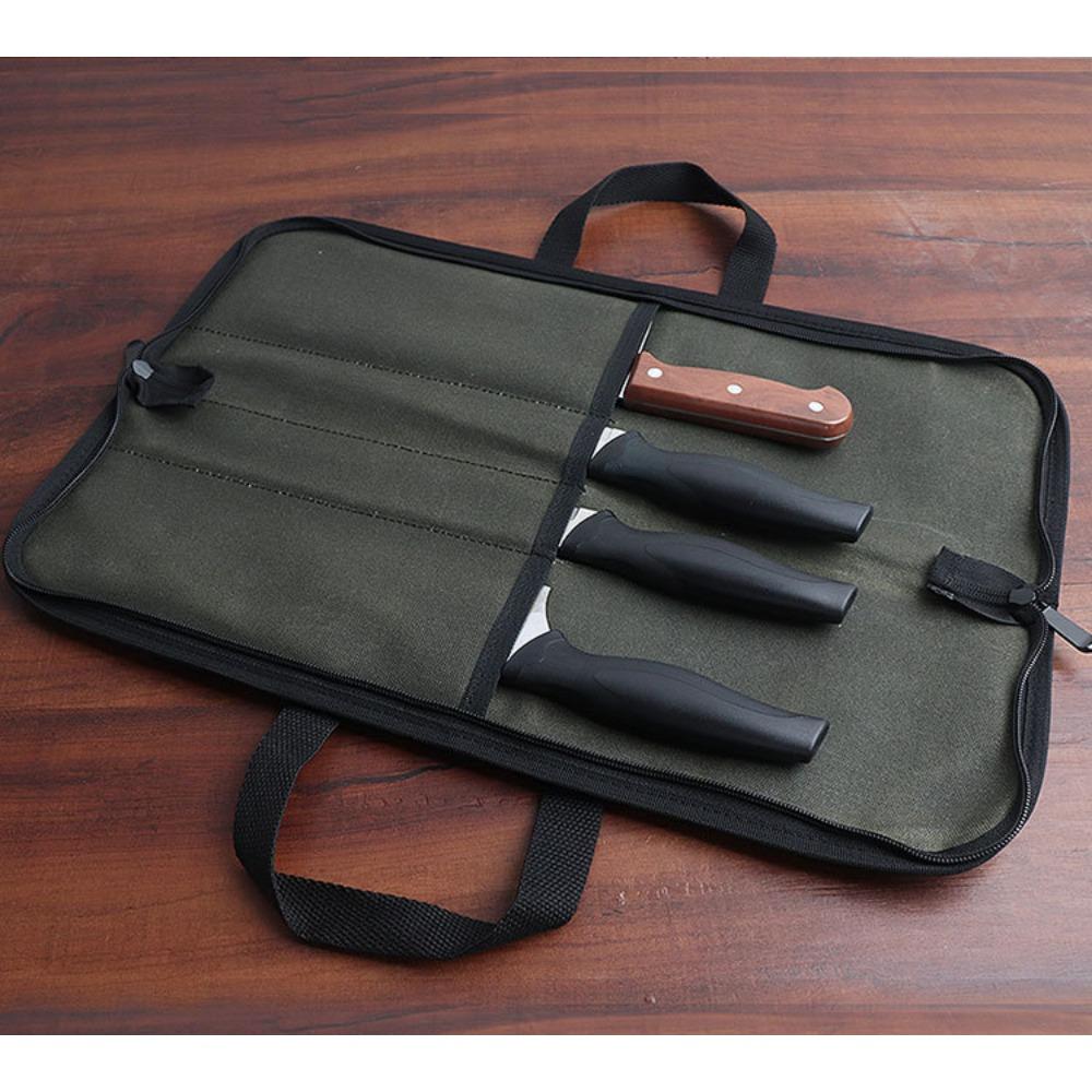 Portable Chef's Bag, Fashionable, Durable, Oil and Wax Canvas Bag, Practical, Kitchen Knife Storage Bag, Chef's Handheld Tool Kit