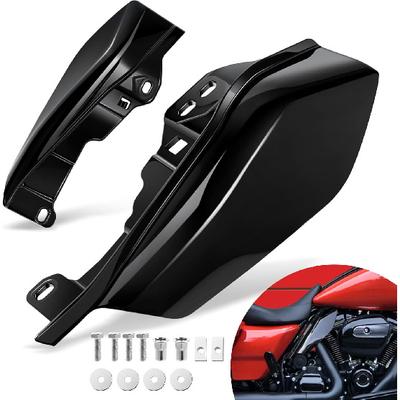 Benlari Gloss Black Mid Frame Air Deflectors Heat Shields Deflector 2009-2024 Compatible For Harley Davidson Touring Street Glide Road Glide Electra