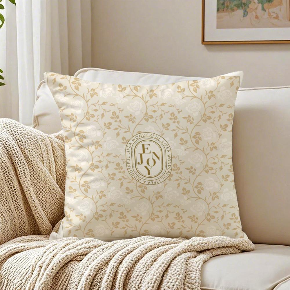 Simple Flower Painting Cushion Cover Pillowcase Antidustmite Living Room Sofa Decor Cushion Room