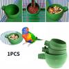 1PCS Concise Design Animal Food Cup Groove Round Food Bowl Food Tank Bird Cage Universal Wire Cage Feed Box Bird Supplies
