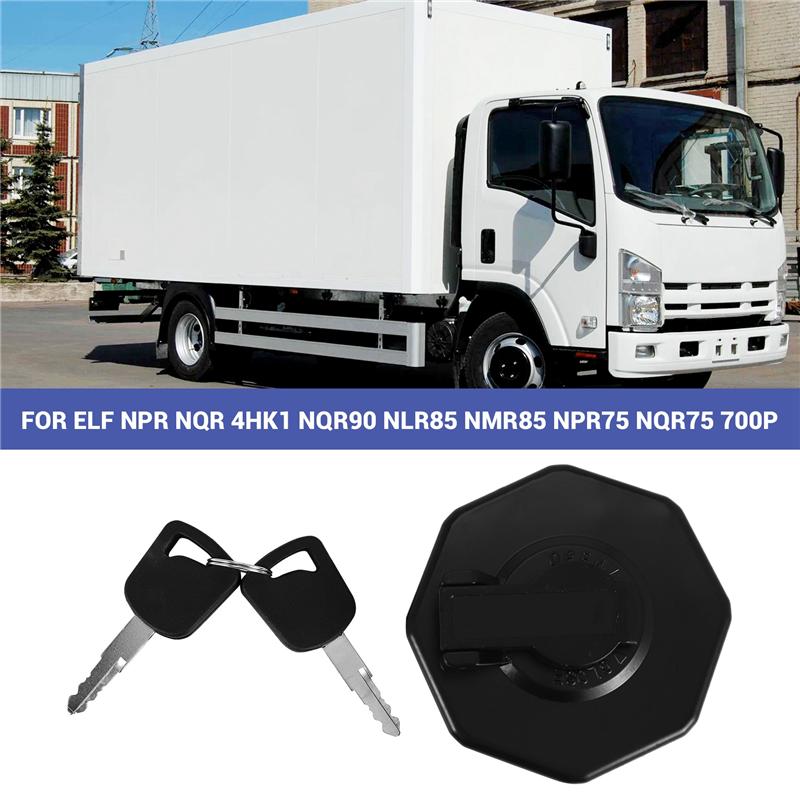 ABLZ-Car Fuel Cap With Key For ISUZU ELF NPR NQR 4HK1 8-98146010-0 8-98088982-0