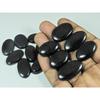 405Cts.Natural Black Tourmaline Oval Shape Cabochon Loose Gemstone 14Pcs Lot C-2906