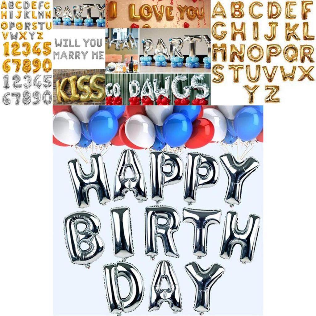 Elegant 40 Inch Gold And Silver Number Foil Balloons For Kids Birthday Parties