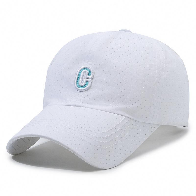 Summer Thin Embroidered Letter Hat Women's Quick-Drying Outdoor Sunscreen Hat Men's Breathable Sunshade Lightweight Cap