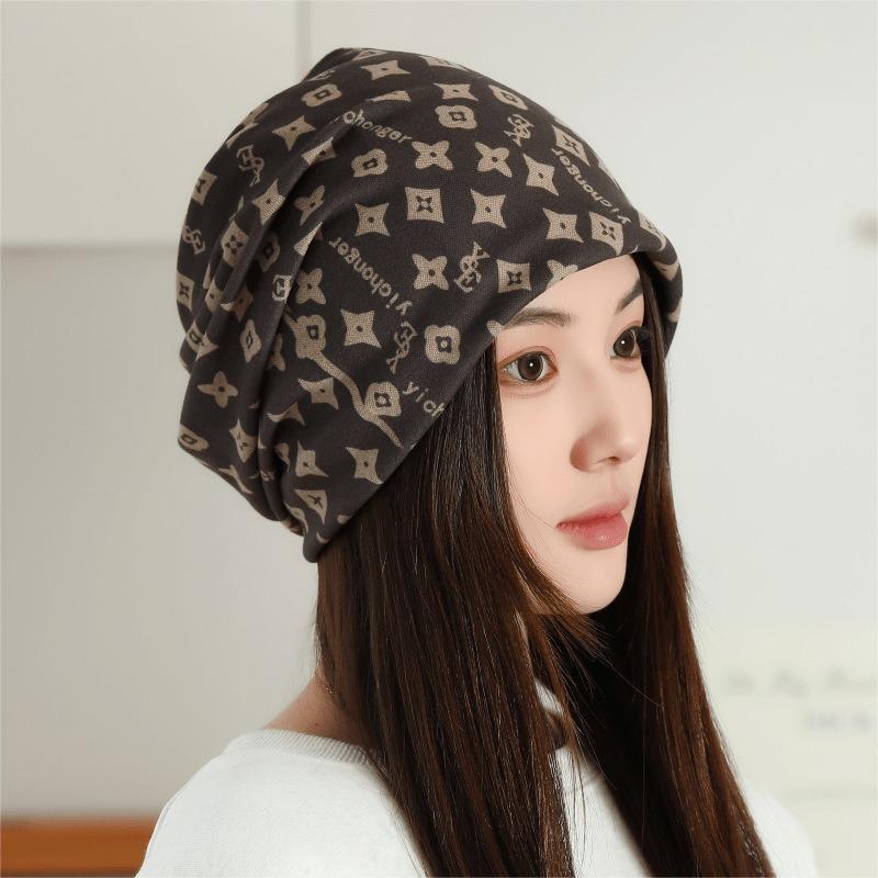 Large Cashmere Twist Hat Women's Autumn and Winter Changeable Scarf Warm Windproof Thickened Neck Cover