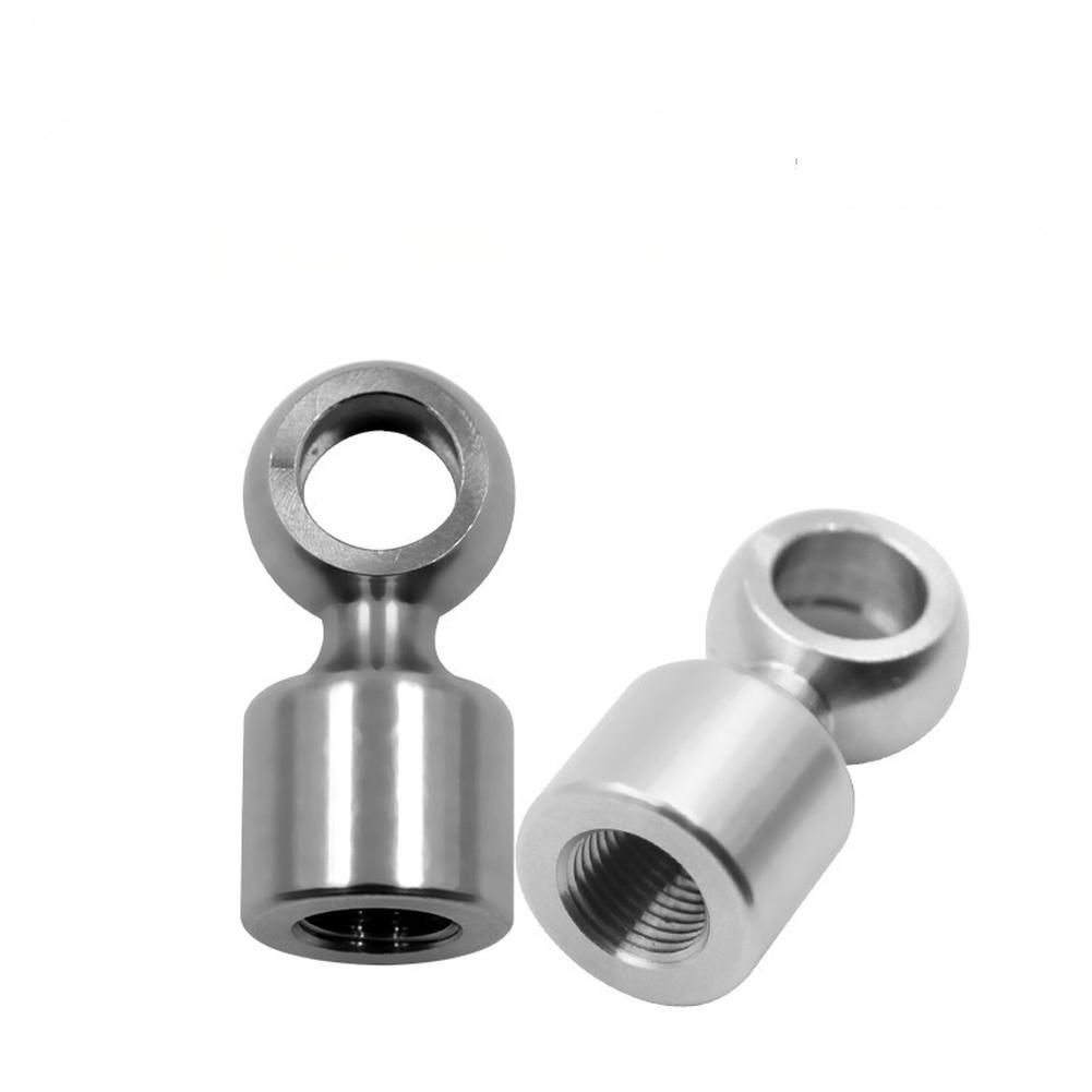 Stainless Fitting Silver Brake Hose Extension 304 Stainless Steel Ultra-short 3.5cm For Tight-space Installation