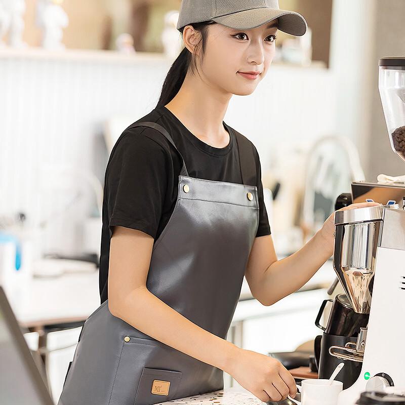 Soft PU Waterproof Halterneck Apron