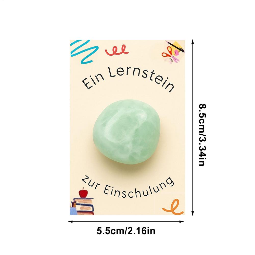 Good Luck Stone with Card natural courage stone Natural Kids Memorial Stones motivational gift for Boys Girls Birthday