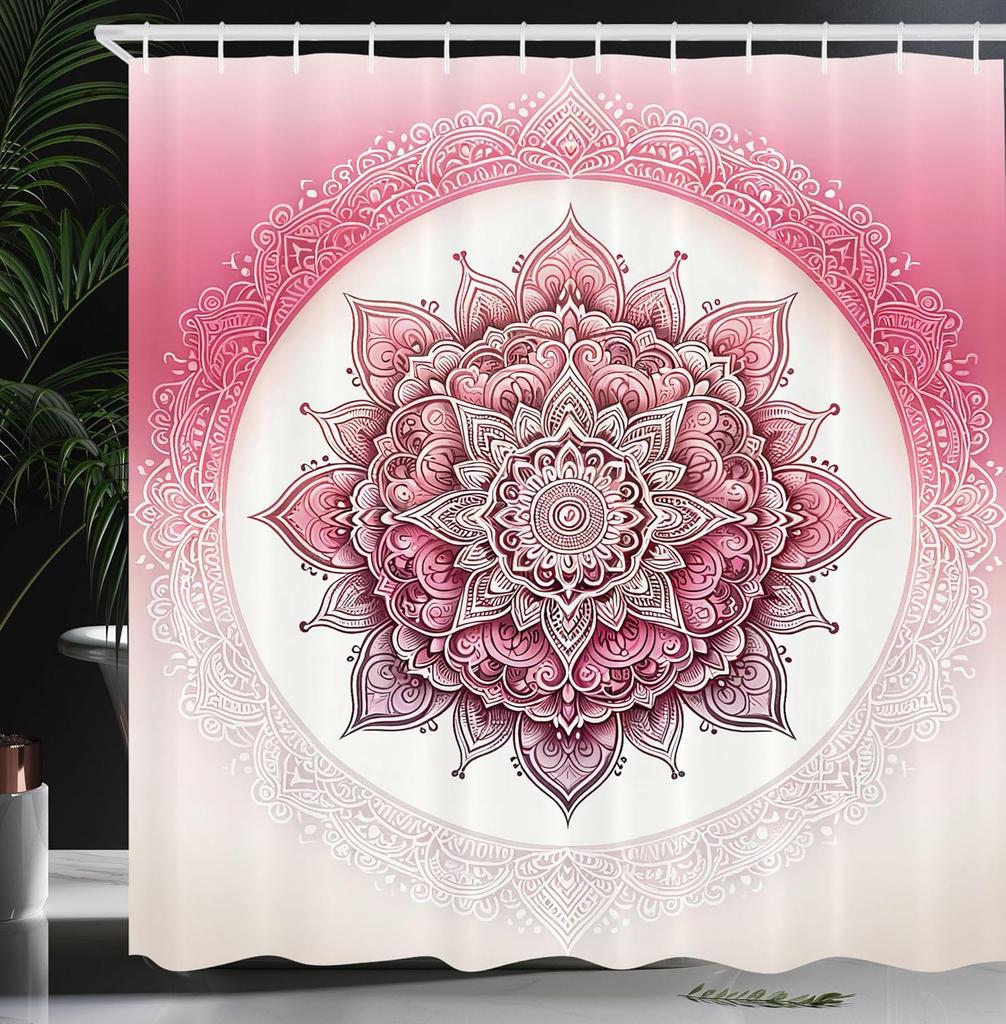 Watercolor Style Shower Curtain Green Leaf Appearance Abstract Branch Fabric Bathroom Decorative Shower Curtain With Hook,