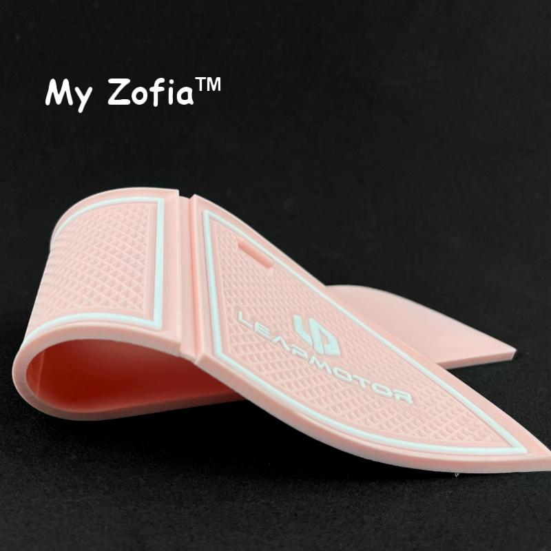For Leapmotor T03 2023 2024 2025 Car Door Slot Pads Door Groove Mat Cup Mats Anti-Slip Mat Dustproof Cover Interior Accessories