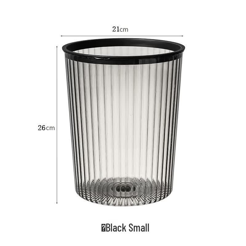 Fu Ri Transparent Lidless Desktop Trash Can (Small, 2-Pack)