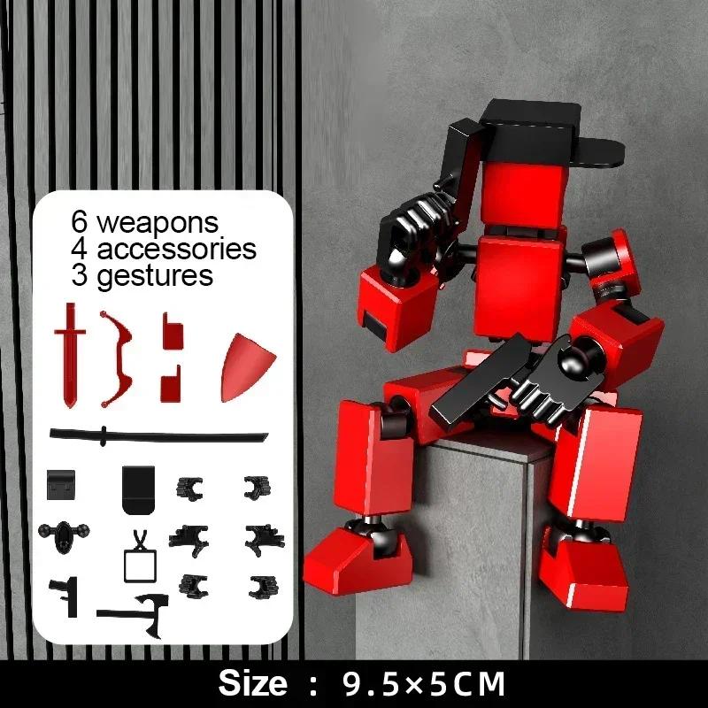 Фигурки Игрушки Подвижный Робот Многосуставной Манекен 13 3D Печатный Манекен Фигурка Действия Модель Кукла Робот-трансформер Коллекционная Игрушка красный