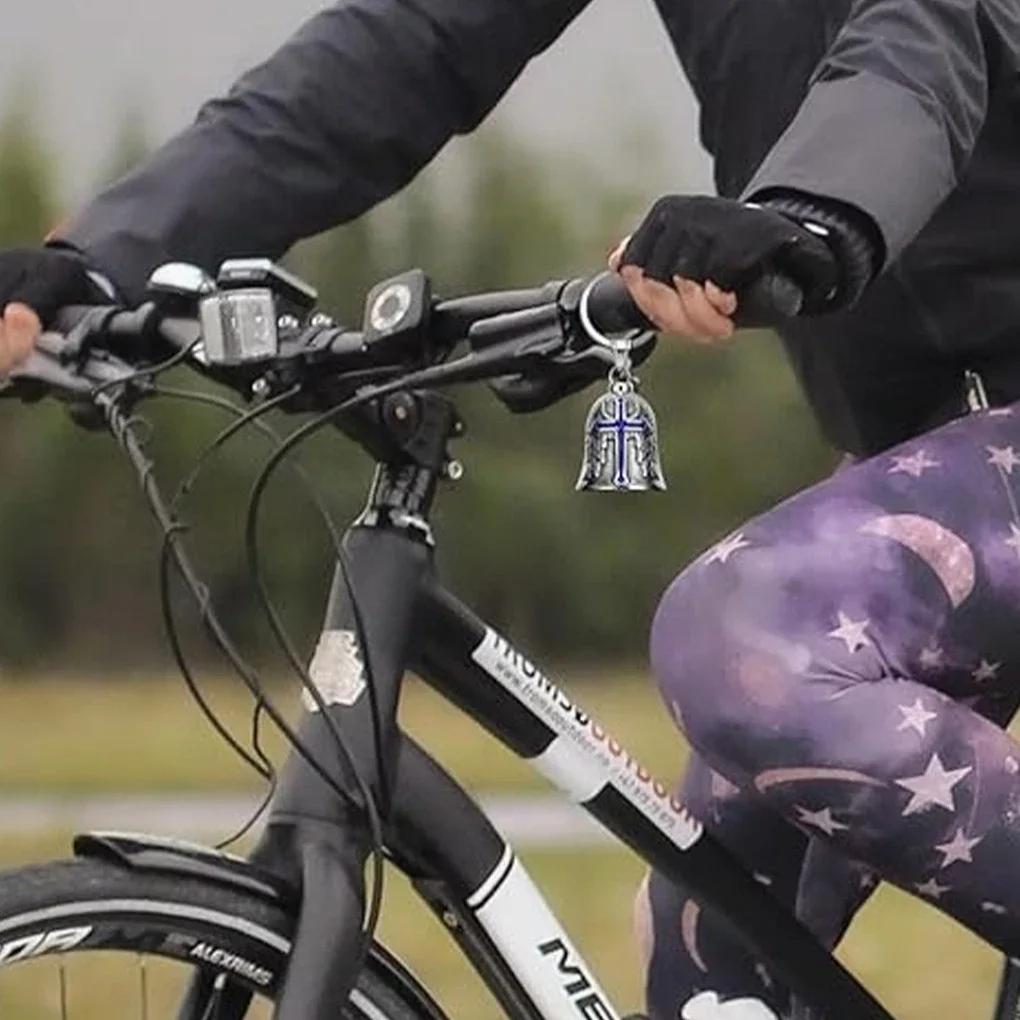 Motorcycle Style Fashion Personality Creative Punk Men's Angel Wings Cross Bell Pendant with Accessories Amagi