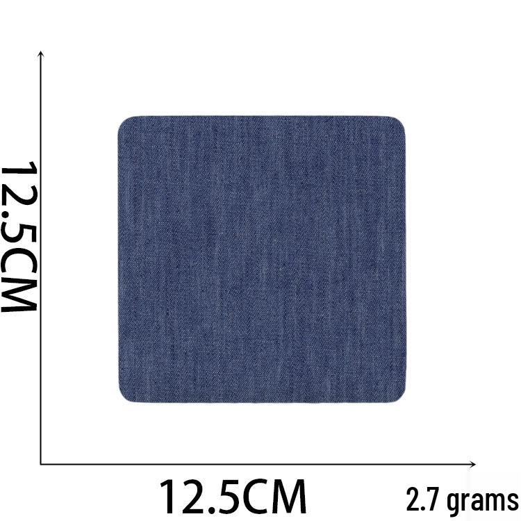 Howling Denim Knee Patches: 5 Color Mix, Embroidered Iron-On, Cuttable Fabric Patches