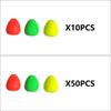 10pcs/50pcs Foam Floats Oval Fly Fishing Indicators Pompano Rig Floats Bright Color Fishing Rig Floats for Trout