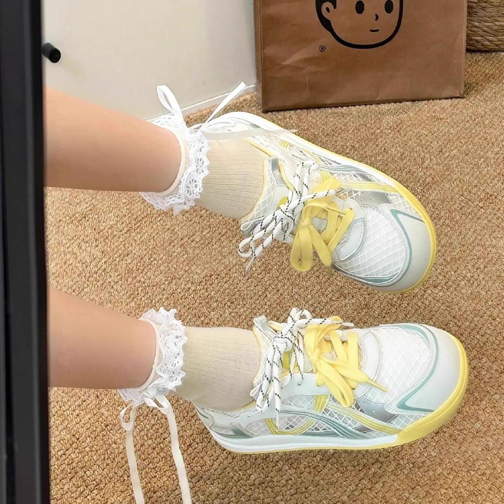 Thick-soled Height-increasing Ugly and Cute Agam German Training Shoes for Women's 2025 Summer New Mesh Breathable Niche Casual Sports Shoes