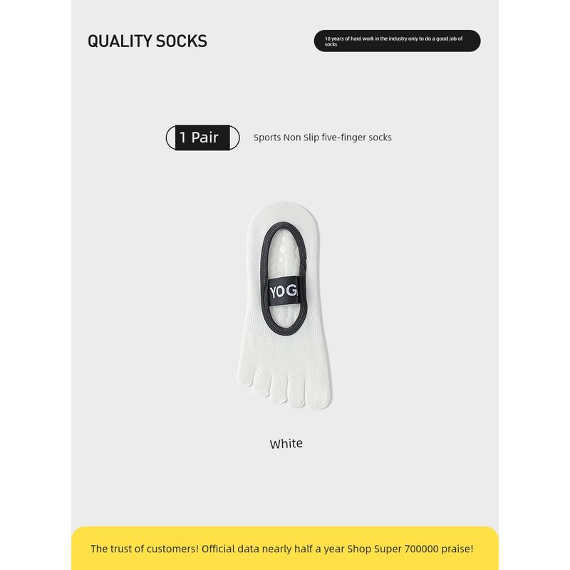 

Five-Finger Yoga Toe Socks Women s Summer Thin Indoor Sports Pilates Boat Socks Professional Non Slip Toe Socks White(1 pair [full sole Non Slip is more stable]])