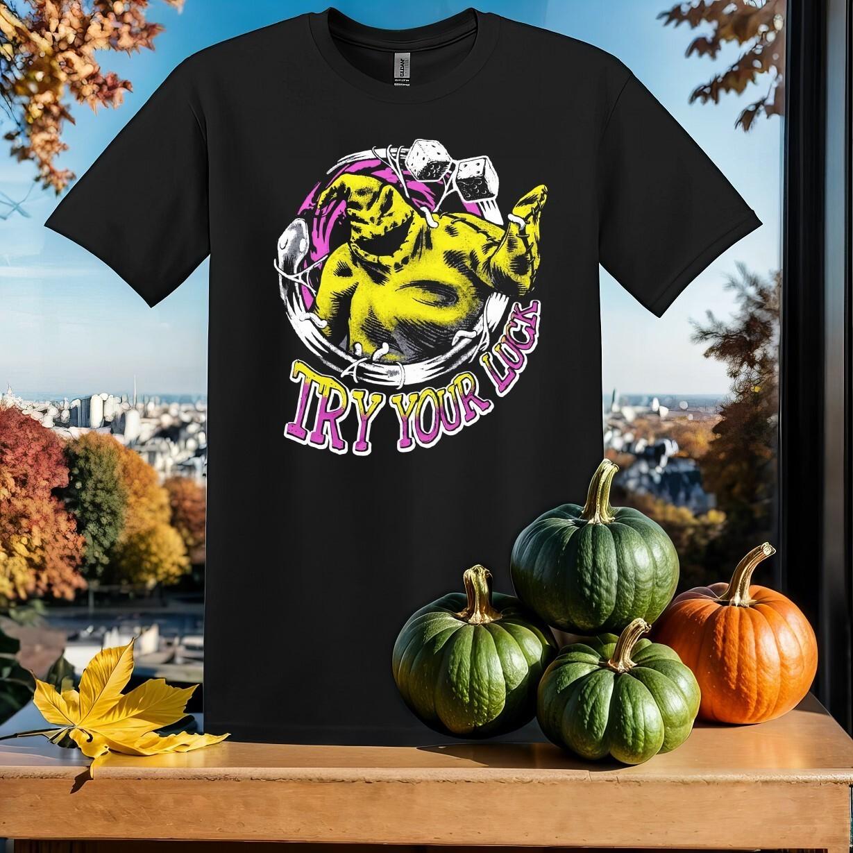 Try Your Luck Oogie Boogie T-Shirt Mens Womens Tees Top T Shirt Mens Womens Tees Top Men Women Unisex Tshirt SY809 M