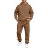Men's Casual Fashion Pullover Hoodie Sweatshirt Set Loose Fit for Sports and Daily Wear