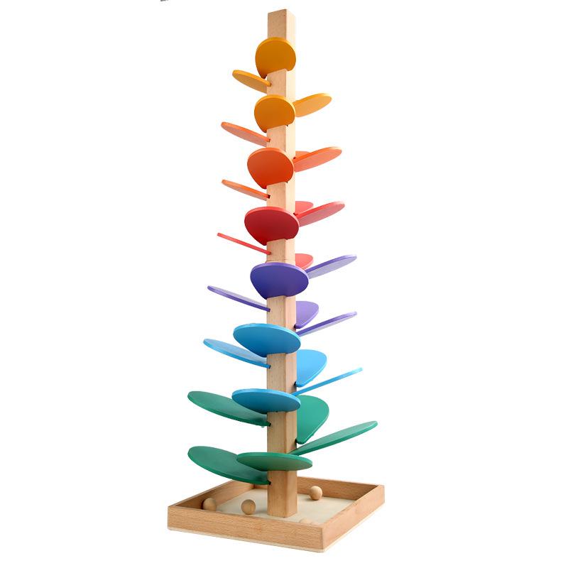 Rainbow Music Tree: Colorful Detachable Rolling Ball Game for Early Education and Fun Assembly
