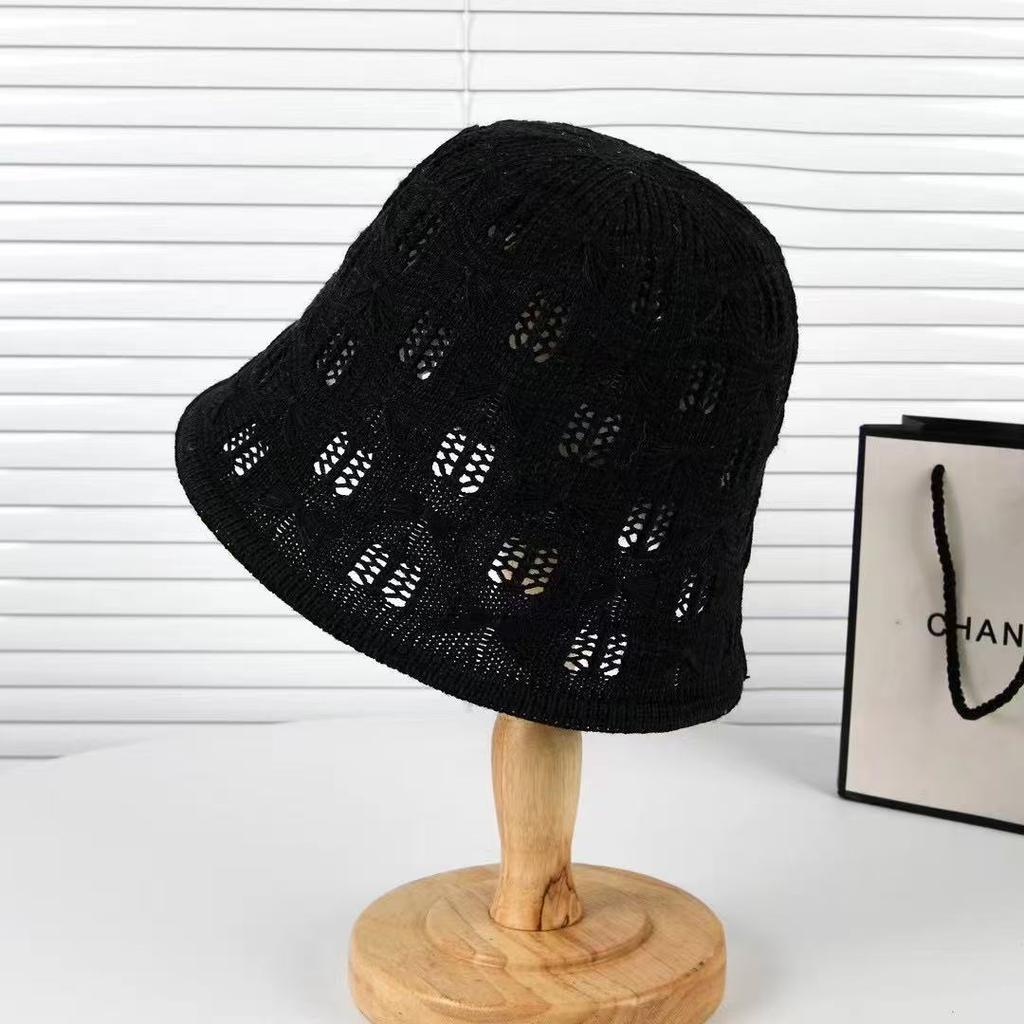 1pc Women's Summer Striped Colorful Openwork Fisherman Hat,Knitted Bowl,Breathable Thin Foldable Sun Bucket Hat for Tralve,party