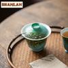 110ml Greasepaint Wicker Swallow Gaiwan Vintage Tea Tureen Tea Bowl With Lid Kit Tea Making Cover Bowl Tea Ceremony Collection