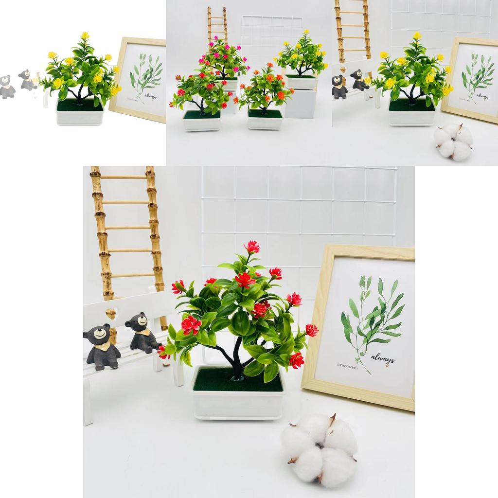 Artificial Camellia Sasanqua Tree Plant Decor For Living Room And Balcony Displays