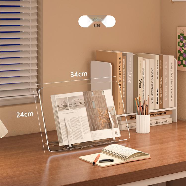 Junhan Acryl Transparent Multifunktionaler Buch- & iPad-Ständer