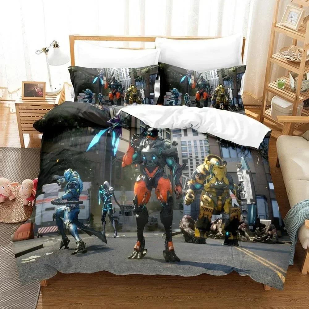 3D Game Bed Sheet Sets Exoprimal Bedding Set Printed Bed Set With Pillowcase Duvet Cover Soft Queen King Size Bedclothes Home