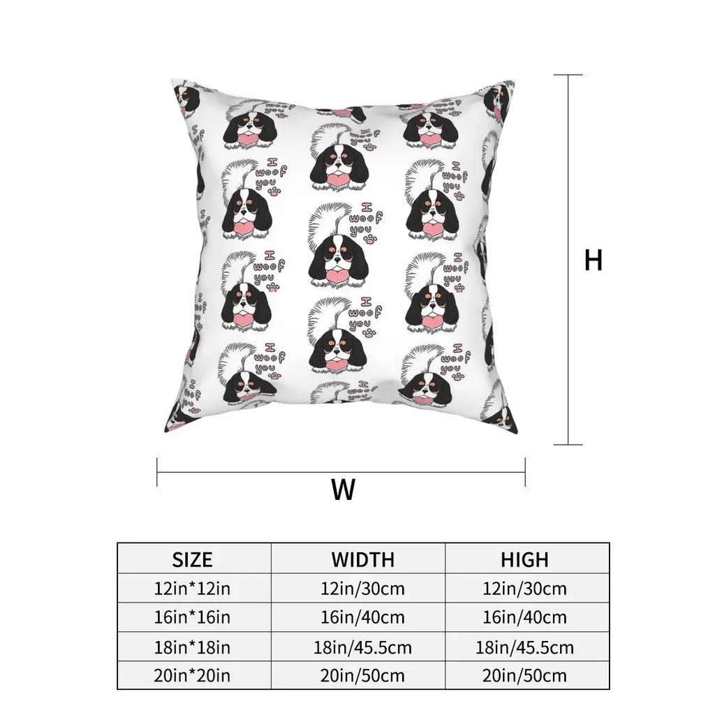 Cavalier King Charles Spaniel Throw Pillow Cover Cushions for Sofa Dog Awesome Cushion Covers