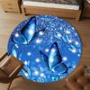 1pc Blue Butterflies Round Chair mat office Area Rug - Non-Slip, Floor Mat for Office, Bedroom, and Indoor Decor p127275
