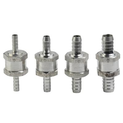 Válvula de Retenção de Alumínio Unidirecional Inline 6/8/10/12mm Tubo Mangueira de Combustível Ar Água Para Carro Mangueira de Vácuo Bombas de Óleo Água
