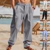 Herren Seitenstreifen Fallschirmhose Lässig Stickerei Kordelzug Baggy Mode Gerade Beine Streetwear