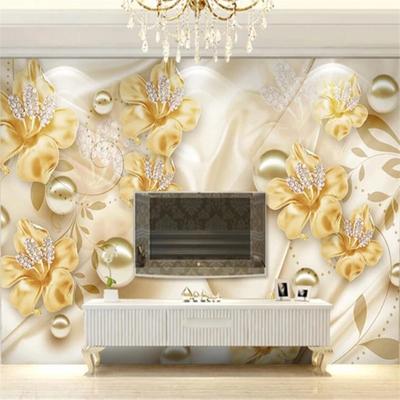 Mural de lux european bijuterii tapet cu flori pentru sufragerie canapea decorare fundal mural frescă