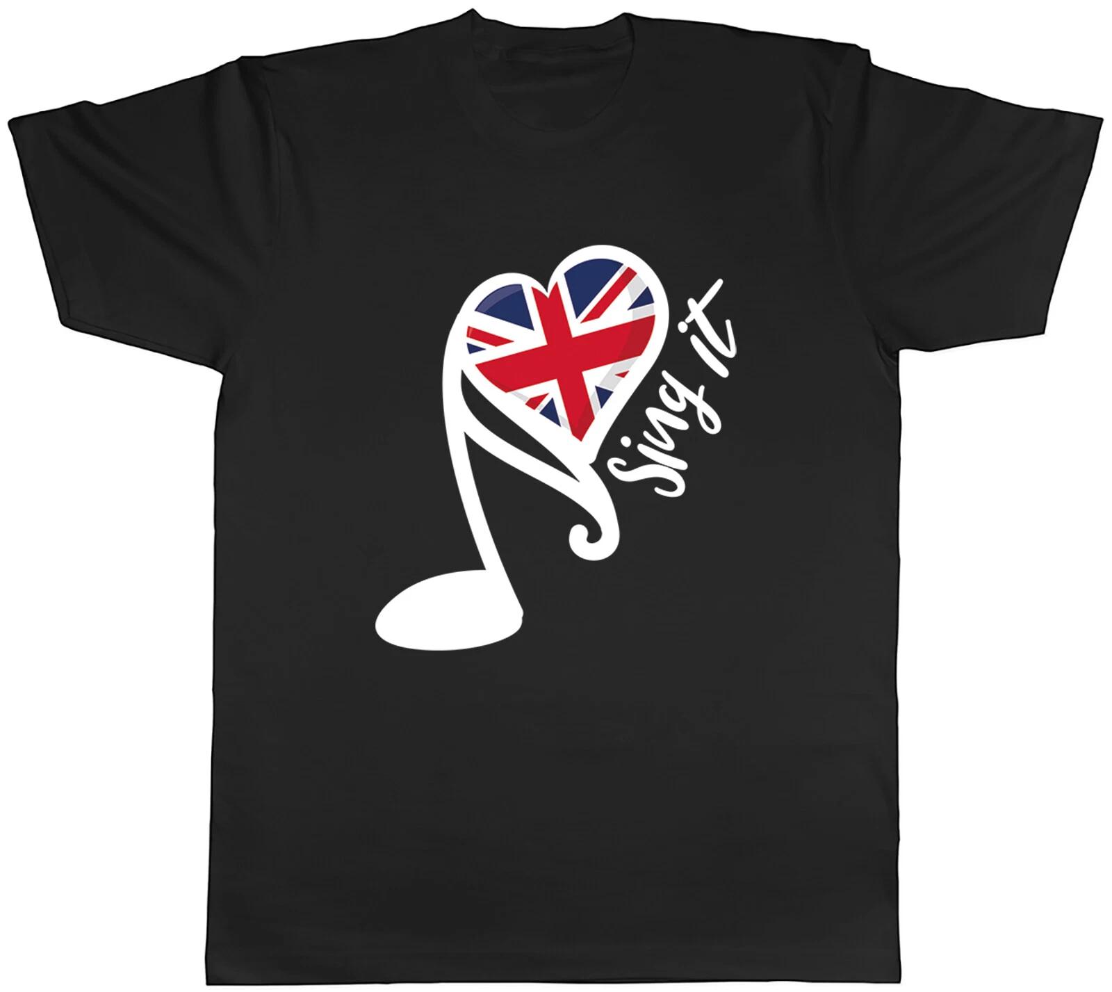 UK Song Contest Mens T-Shirt Music Singing Unisex Tee Gift M