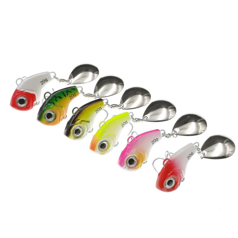 Cyclone 3 Metal VIB Bass & Mandarin Fish Lure with Spinning Slider, Long Cast, Enhanced Blood Bar & Treble Hook.