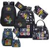 Backpack Sprunki Print 3 Pcs/set With Pencil Case Lunch Bags Kids Anime School Bags Boys Girls Teens Bagpacks