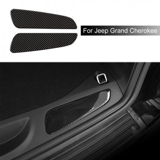 

2pcs Carbon Fiber Rear Bumper Protector Guard Trim for Jeep Grand Cherokee 2011+