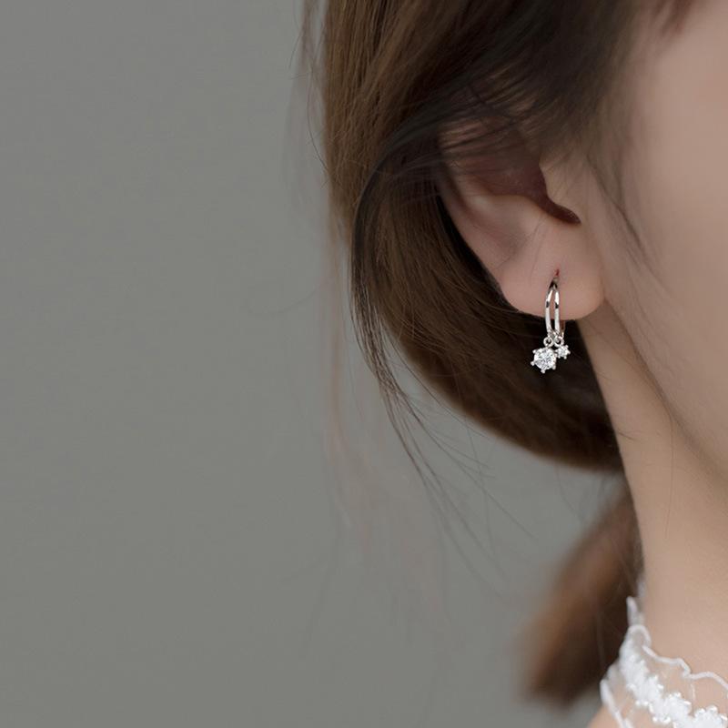 925 Sterling Silver Zircon Engagement Earrings For Women Luxury Jewelry Engagement Accessories Jewellery Prevent Allergies