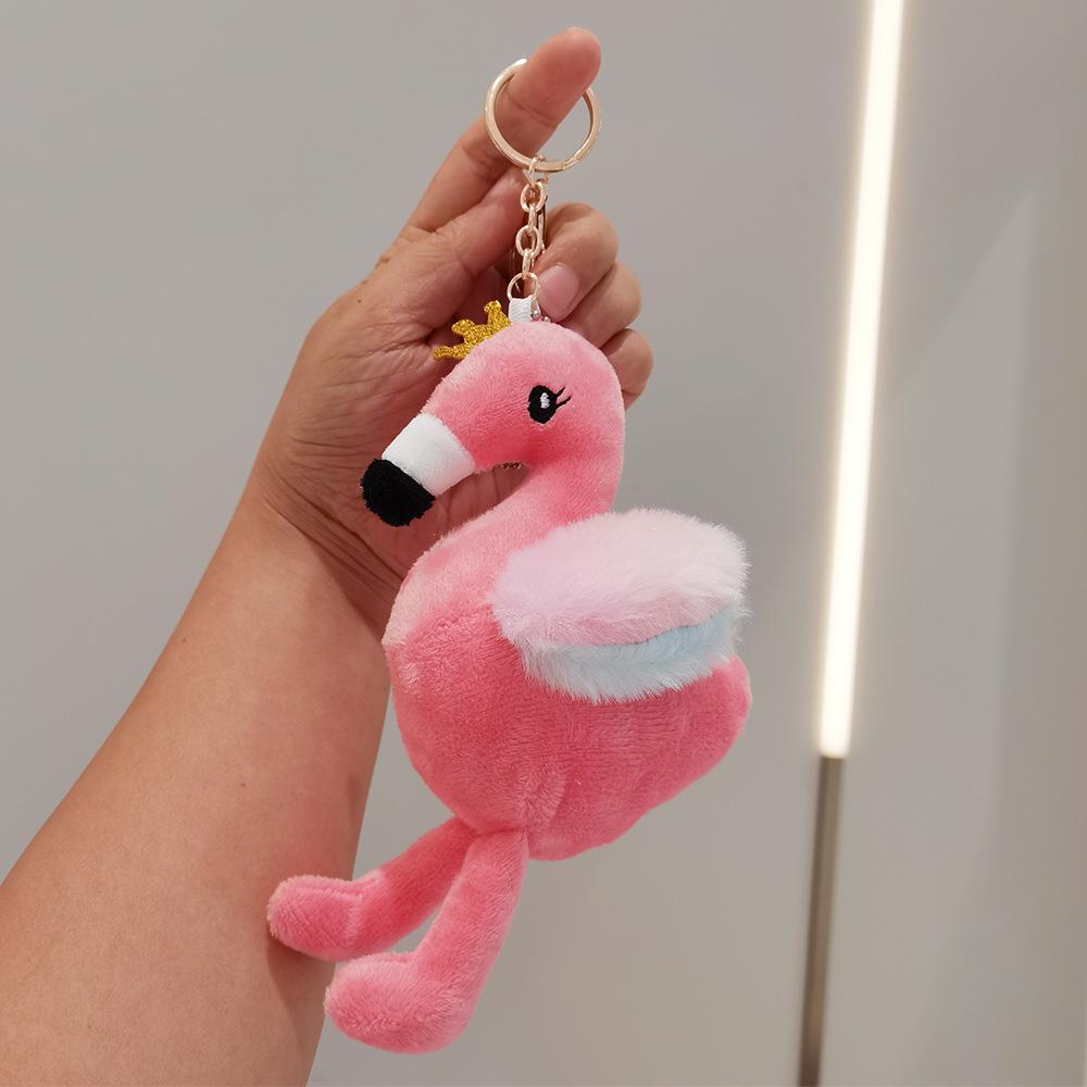 

Cute Flamingo Plush Toy Keychain Pendant Doll Small Doll School Bag Ornament Event Small Gift 18cm