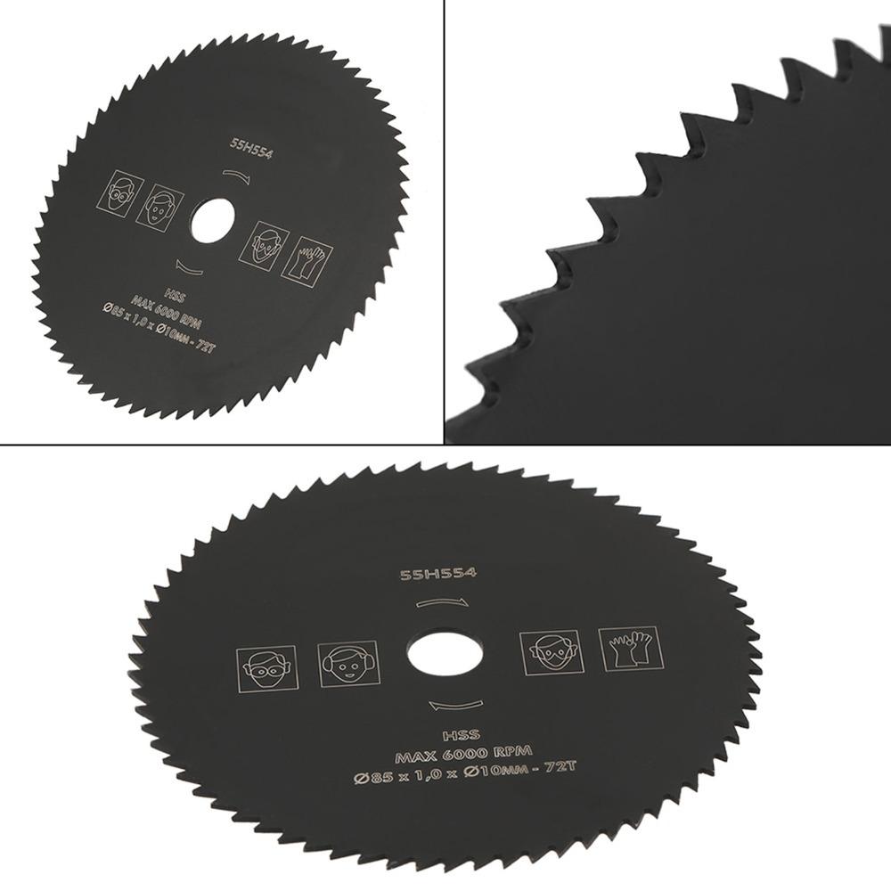 85mm Diameter 10mm Bore Circular Saw Blade HSS Material 72 Teeth HSS Saw Blade Carbide Material Fast Cutting Carbide Saw Blade