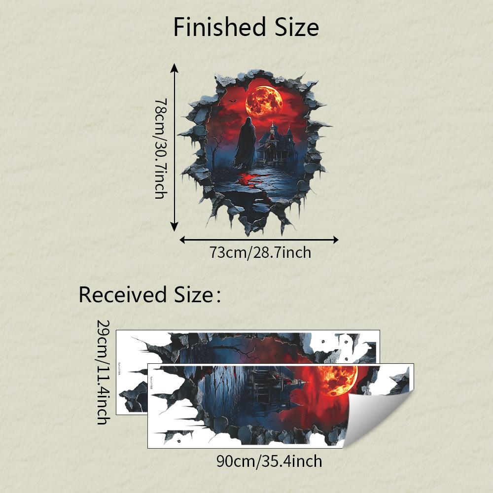 

Хэллоуин Сломанная стена Привидение Замок Спальня Гостиная Домашняя Атмосфера Украшение Наклейки на стену
