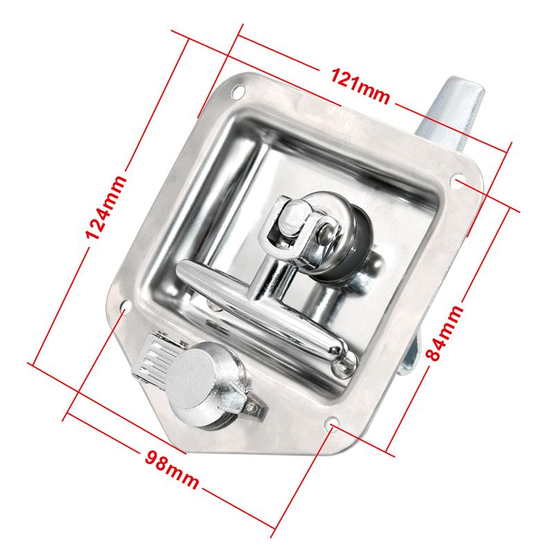 1pc Stainless Steel RV Paddle Door Toolbox Lock Flush Mount + 2 Keys Yacht Door Lock For RV Motorhome Trailer Fire Trucks Parts