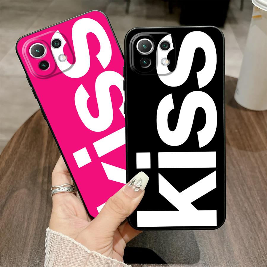 Letters Kiss Funda Phone Cover Case for Xiaomi Mi 12 11 11T 10T 12T Pro 12X 14 13 Lite