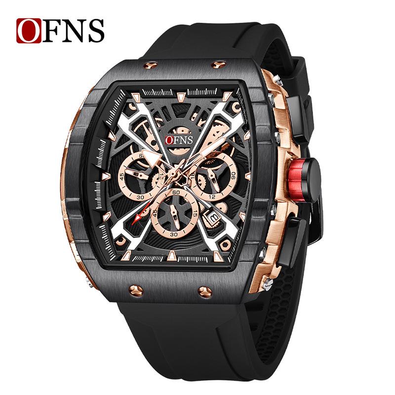 Oufanni Quartz Creative Barrel Men's Waterproof Business Watch